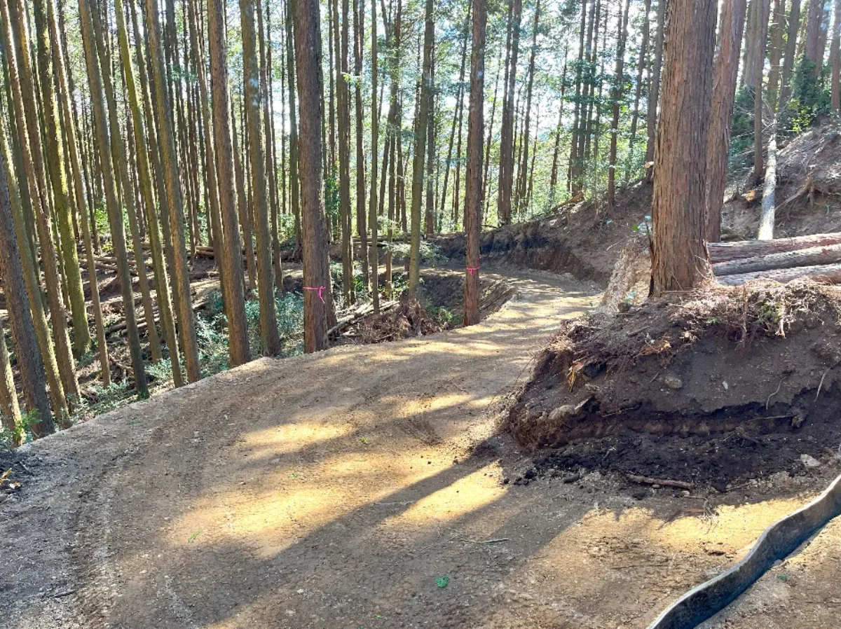 完成した崩れない作業道
